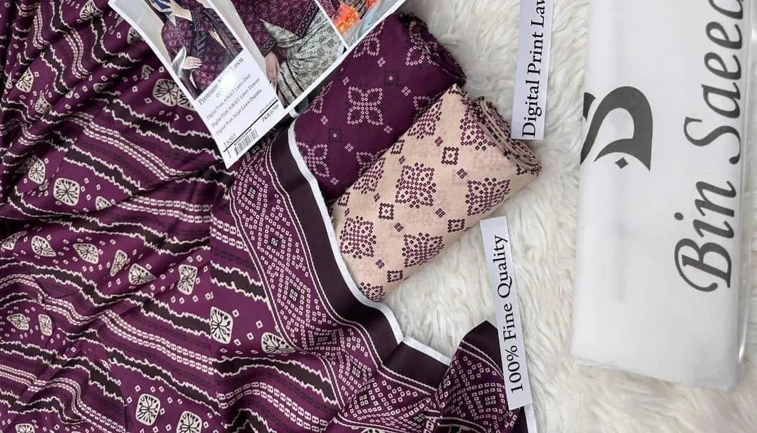 Unstitched Printed 3-piece Lawn