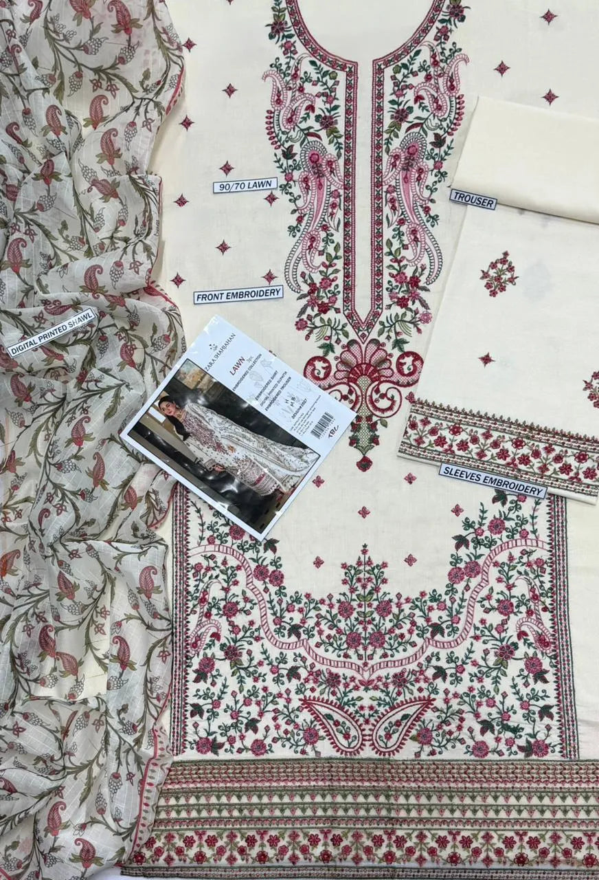 Embroidered Lawn 3Pcs