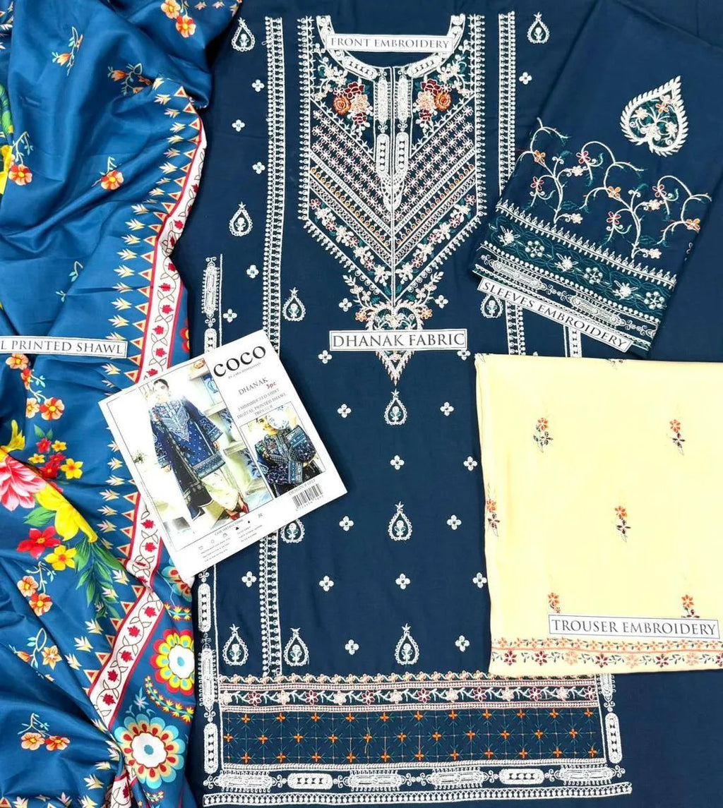 Blue Embroidered Kurta Set