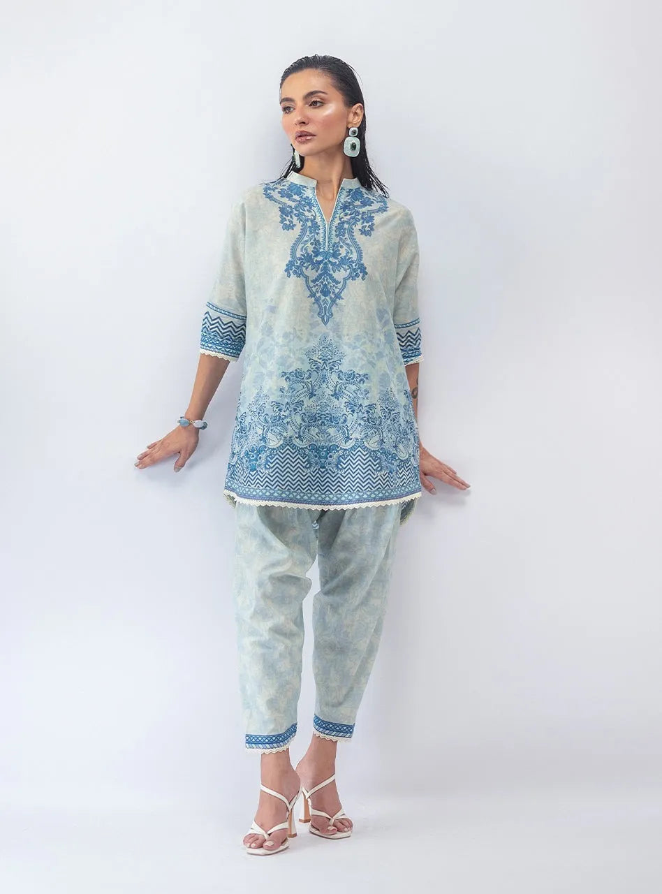 Digital Print Lawn Shirt & Trouser Set
