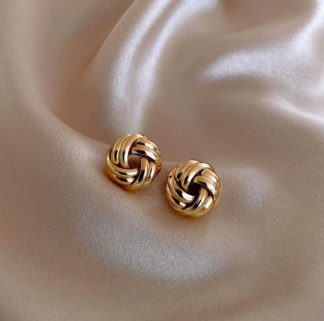 Golden Stud Earrings