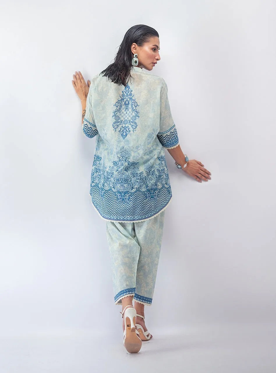 Digital Print Lawn Shirt & Trouser Set